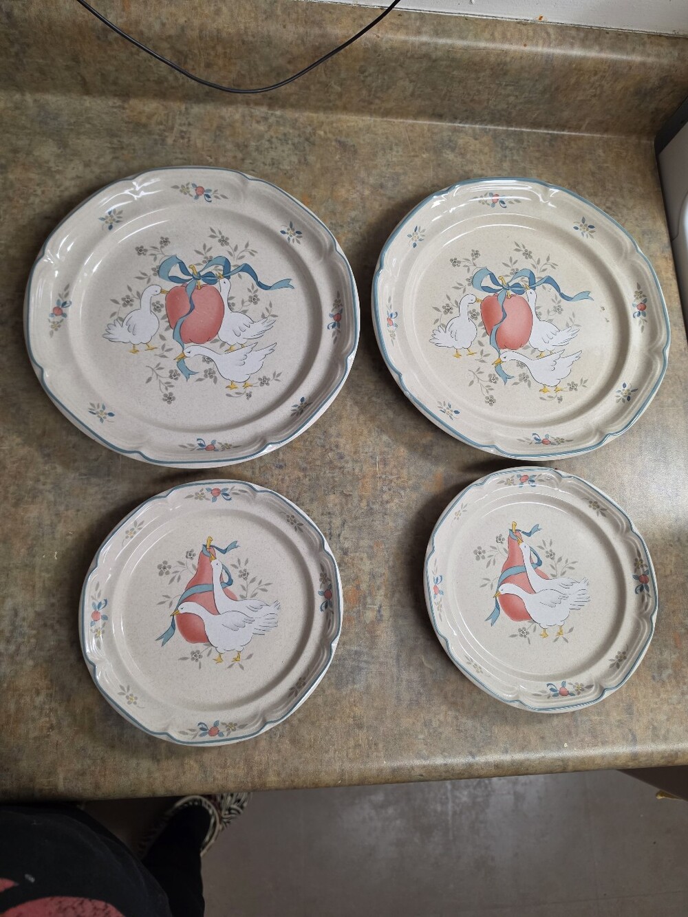 Vintage International China "Marmalade" Pattern stoneware plates